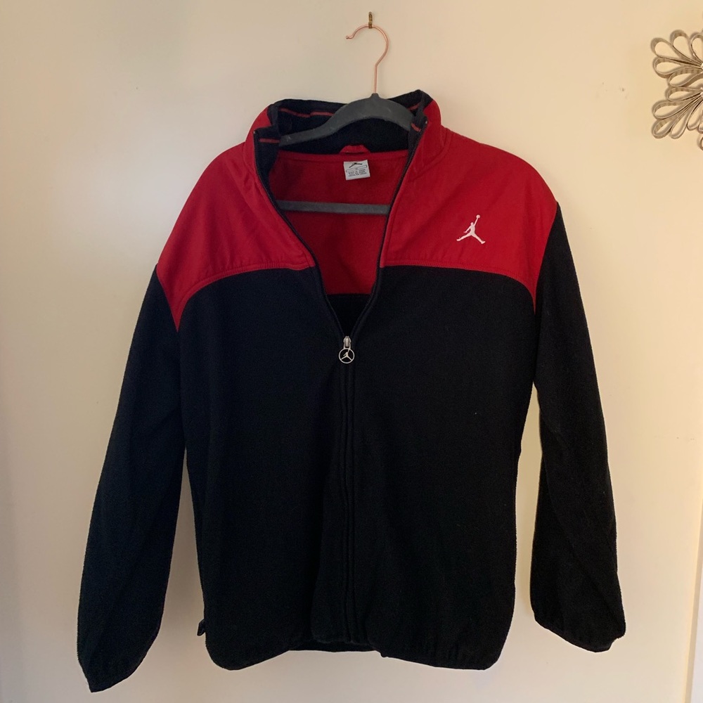 Jordan Red and Black zip up sweatshirt
